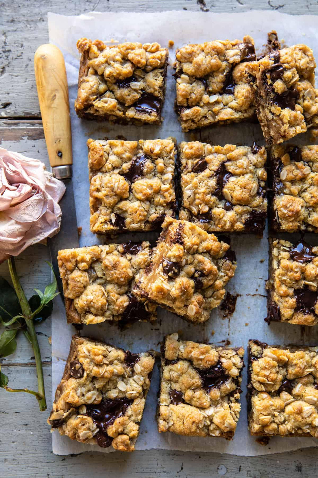 Gooey Chocolate Oatmeal Bars - Little IA