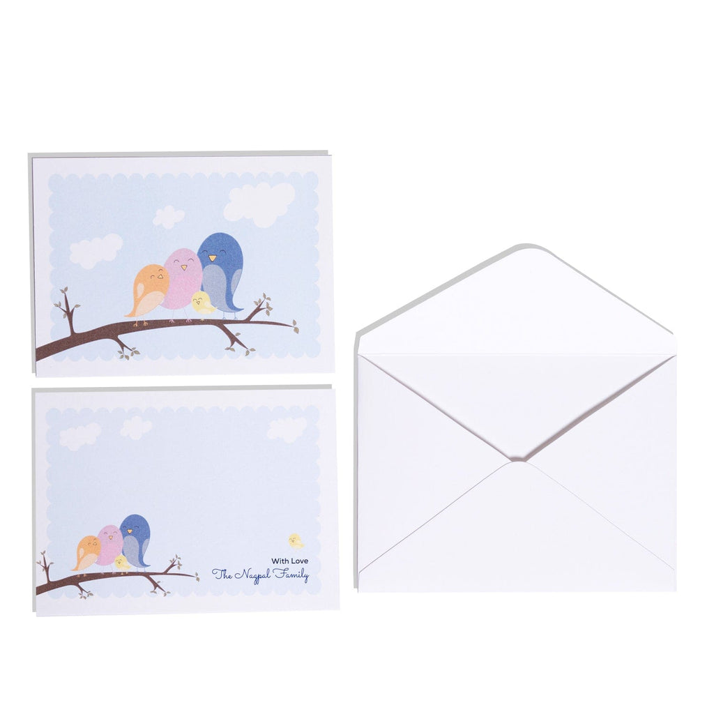 Bird Family Notecard - Set of 15