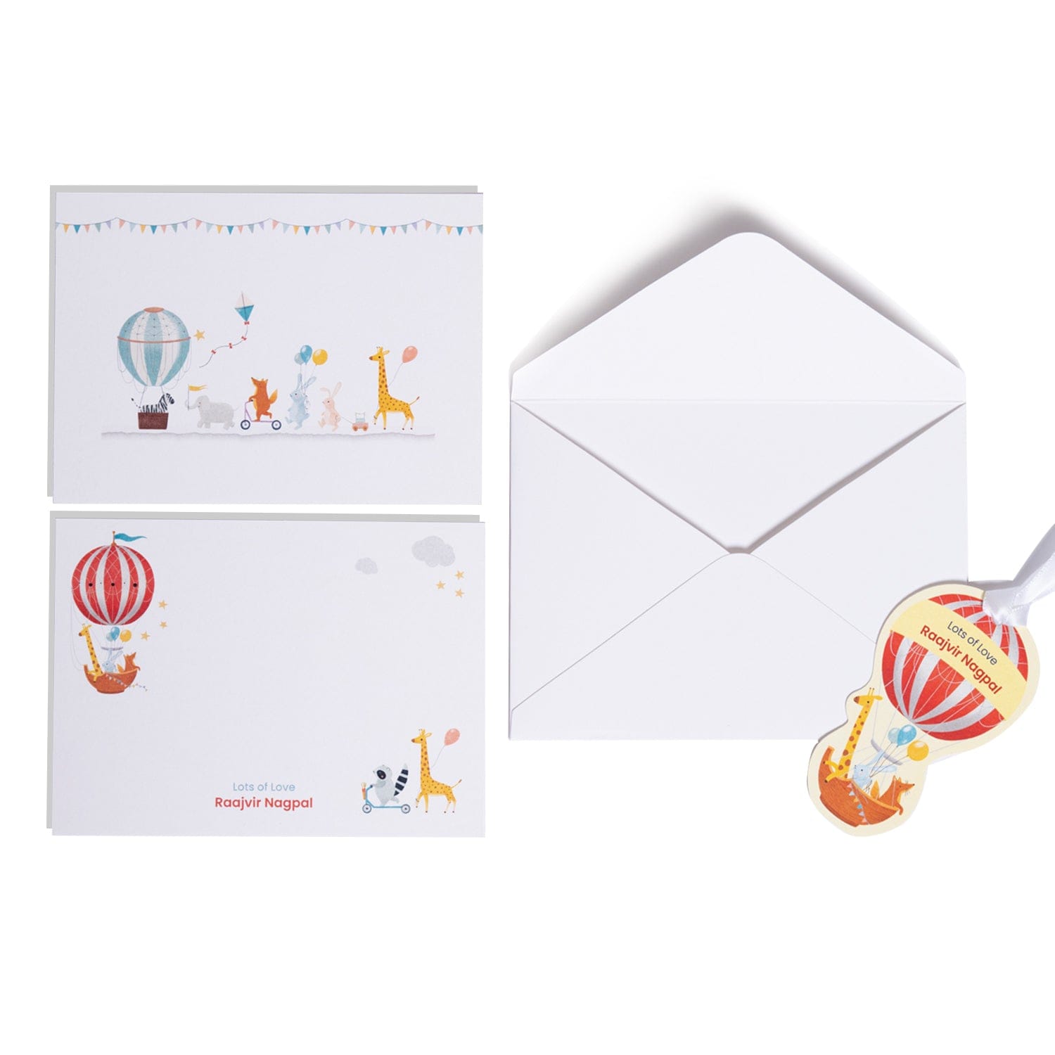 Circus Notecard & Shape Tag - Set of 15