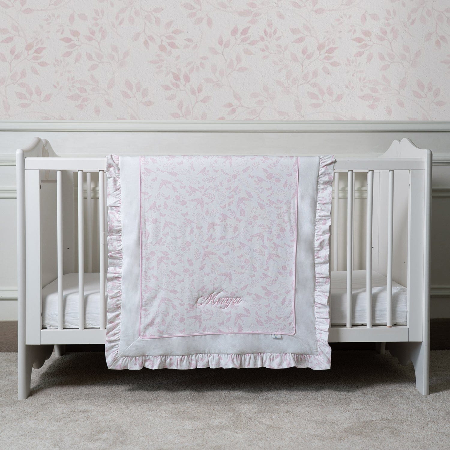 Birdsong Ruffle Baby Blanket