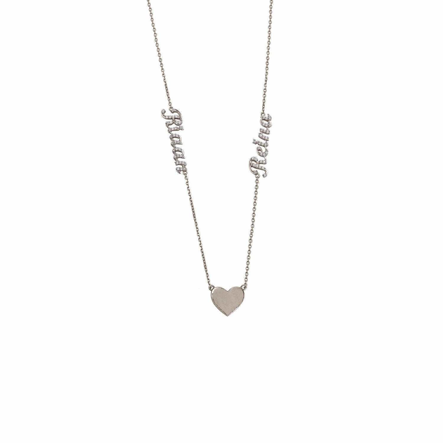 Two Names, One Heart Gold Necklace