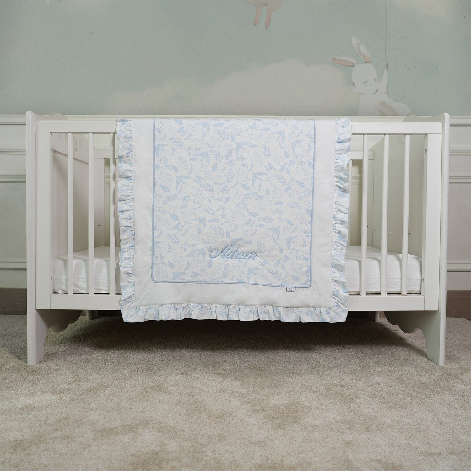 Birdsong Ruffle Baby Blanket