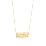 Five Sided Name Necklace with Diamonds
