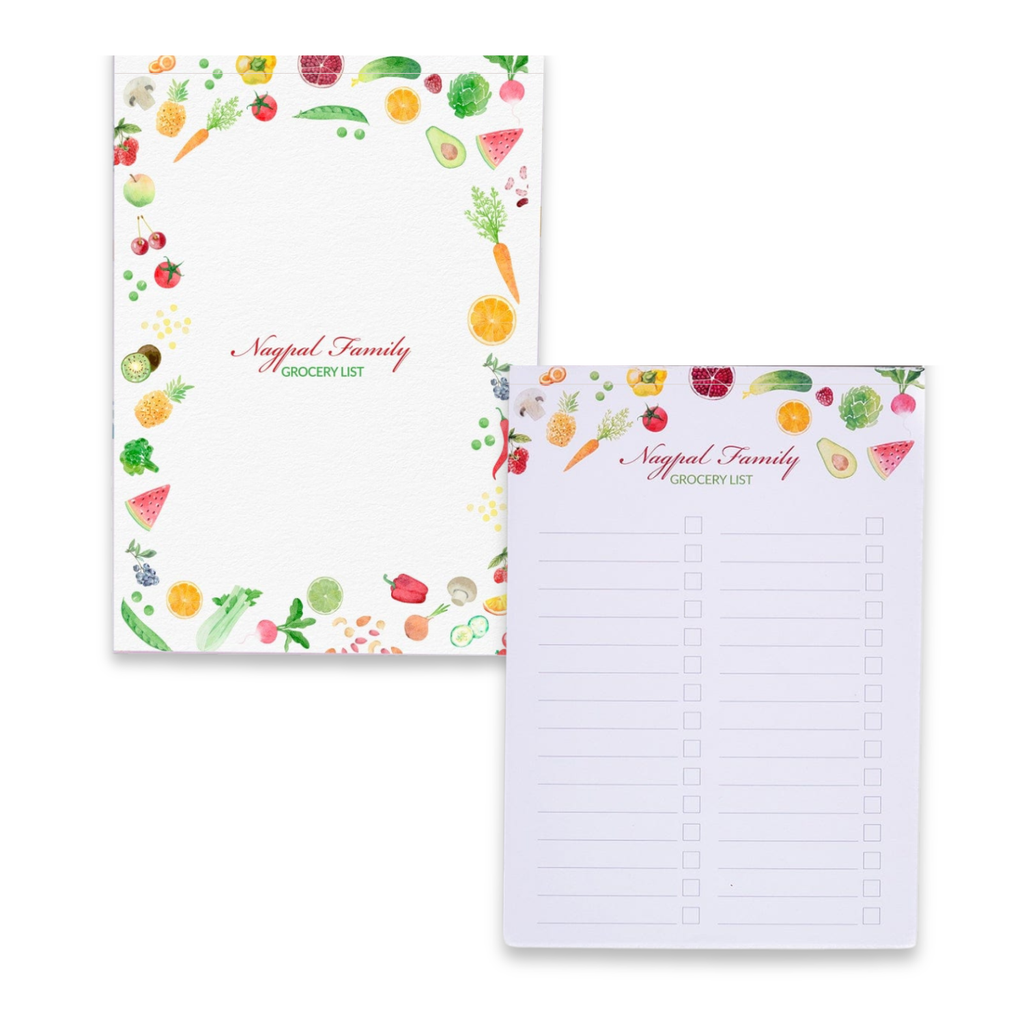 A5 Grocery Notepad - Fruit Theme