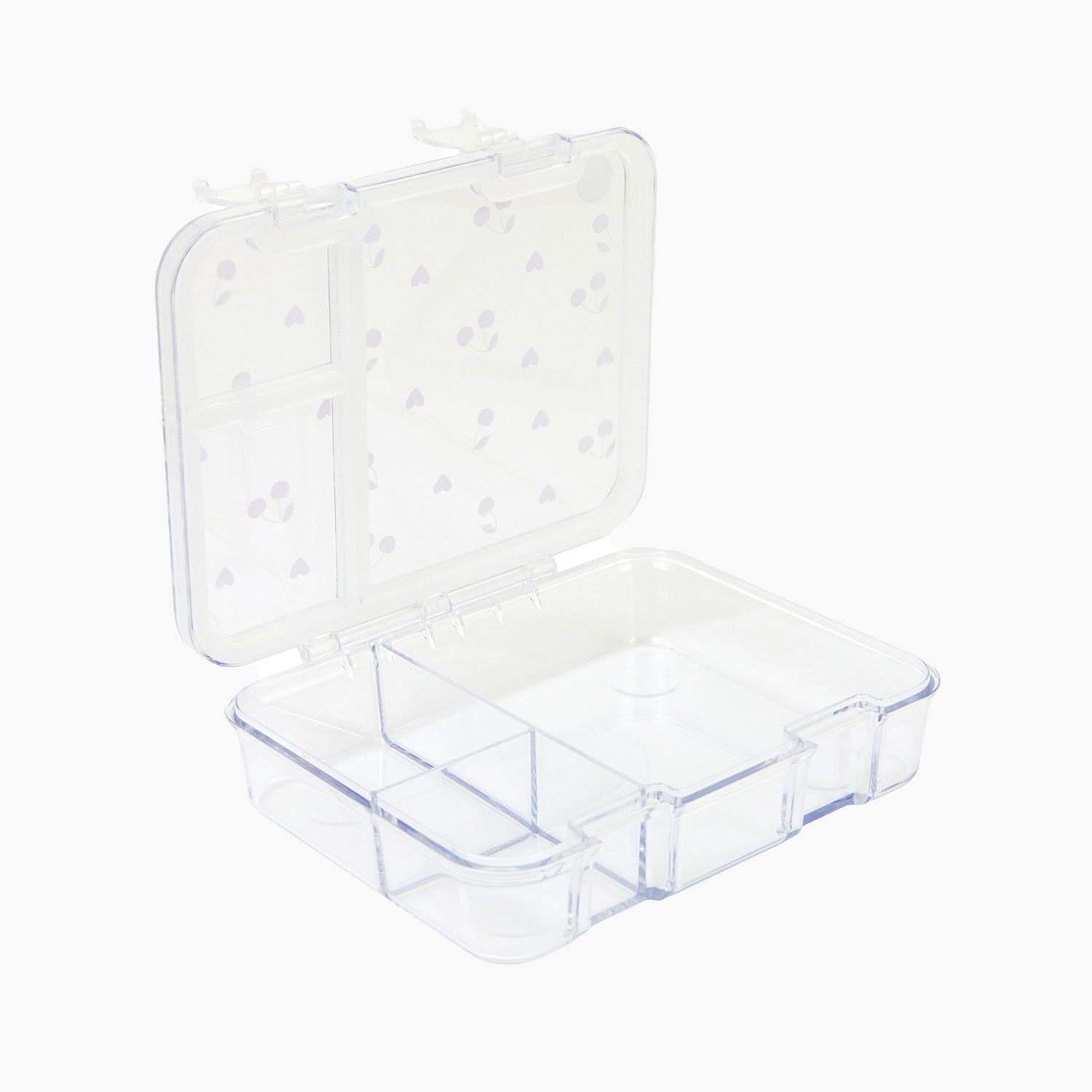 Cherry Tritan Snack Box - 3 Compartments