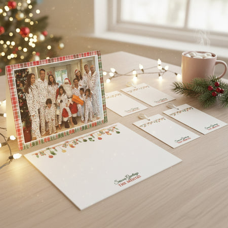 Personalised Family Christmas Card & Tag Set of 15
