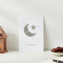 Load image into Gallery viewer, Embellished Eid Greeting Card - Crescent

