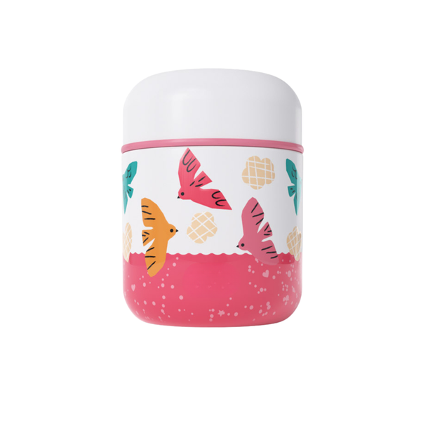 MB Capsule Kids Insulated Food Jar - Pink Birds