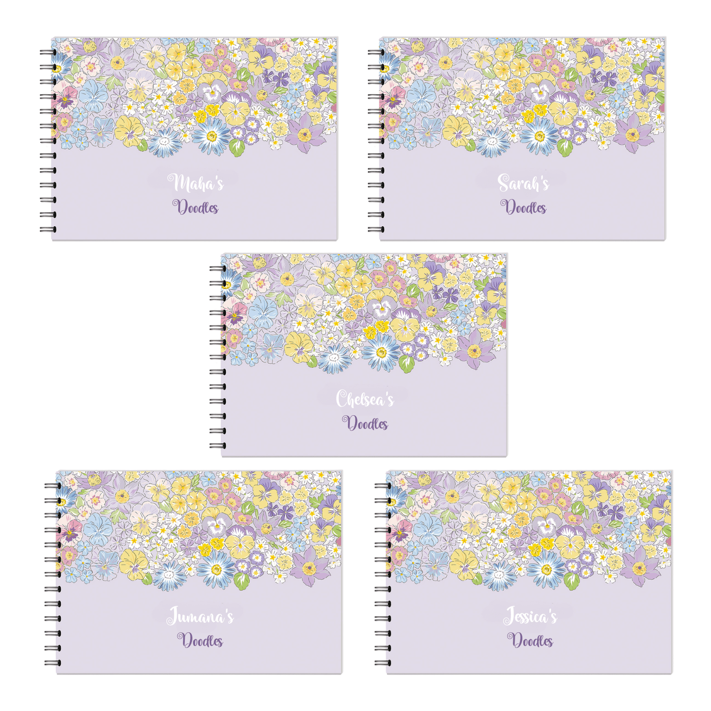 Party Favour: A5 Floral Doodle Book