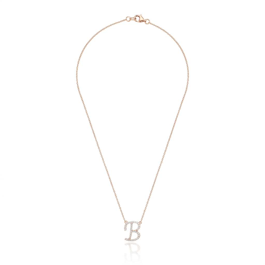 Single Initial Diamond Necklace