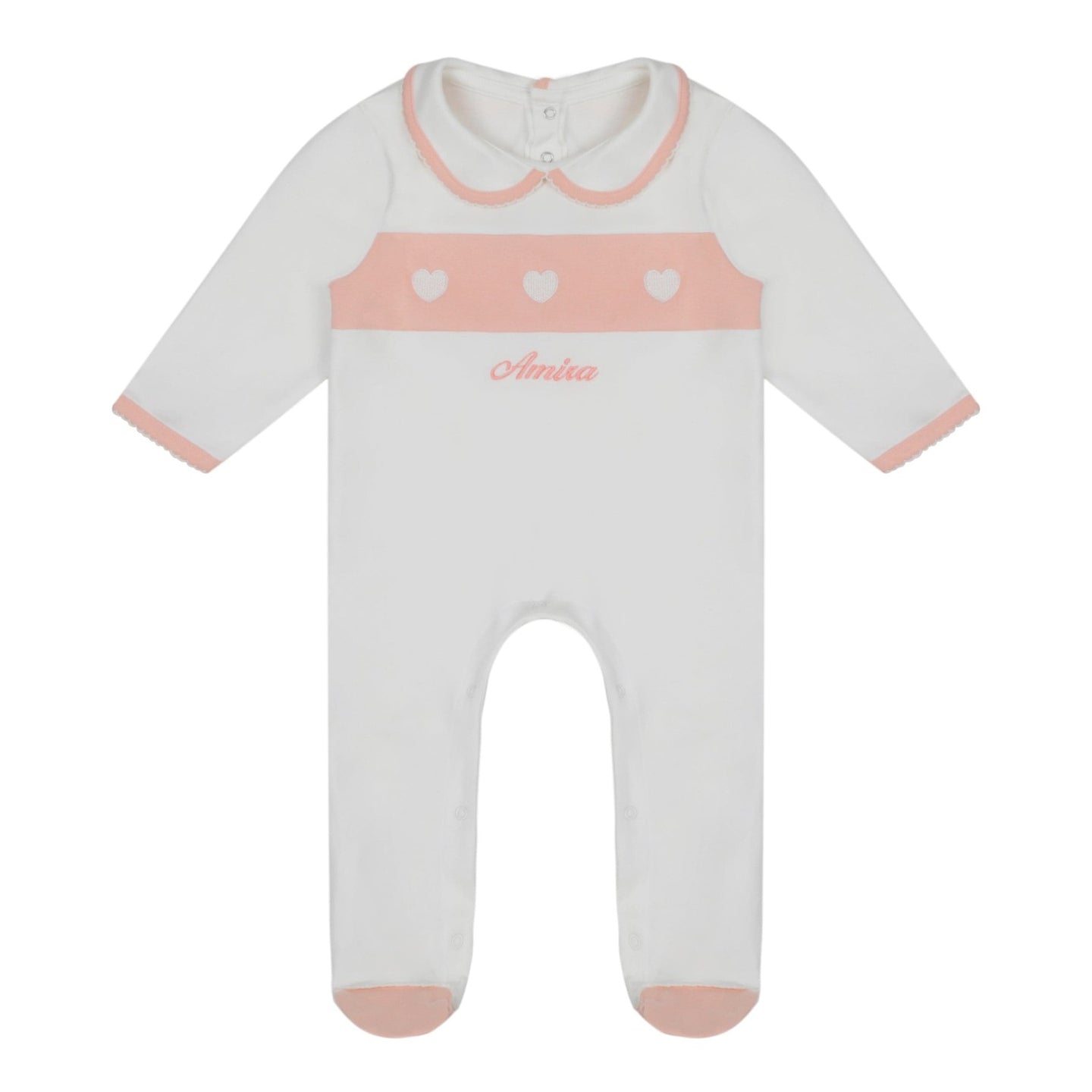 Embroidered Heart Sleepsuit