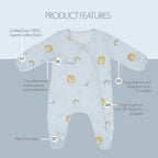 Lion Printed Baby Sleepsuit