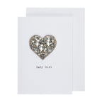 Embellished Heart Greeting Card - Baby Girl