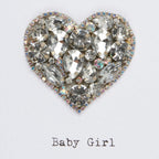 Embellished Heart Greeting Card - Baby Girl