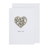 Embellished Heart Greeting Card - Baby Boy