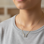 Single Initial Diamond Necklace