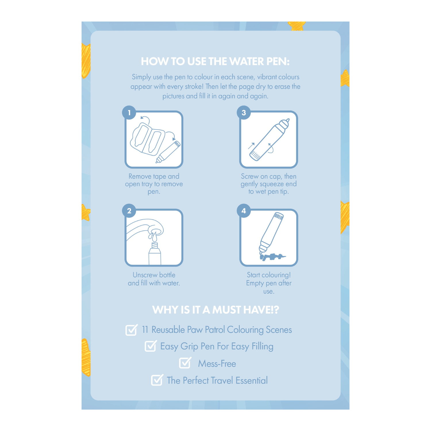 Paw Patrol Magic Water Colouring Book