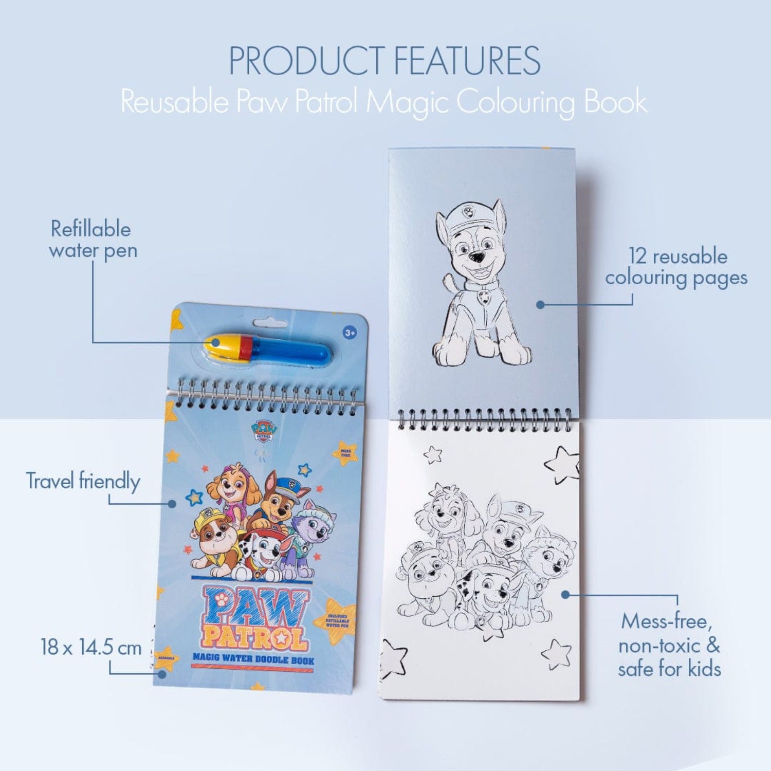 Paw Patrol Magic Water Colouring Book