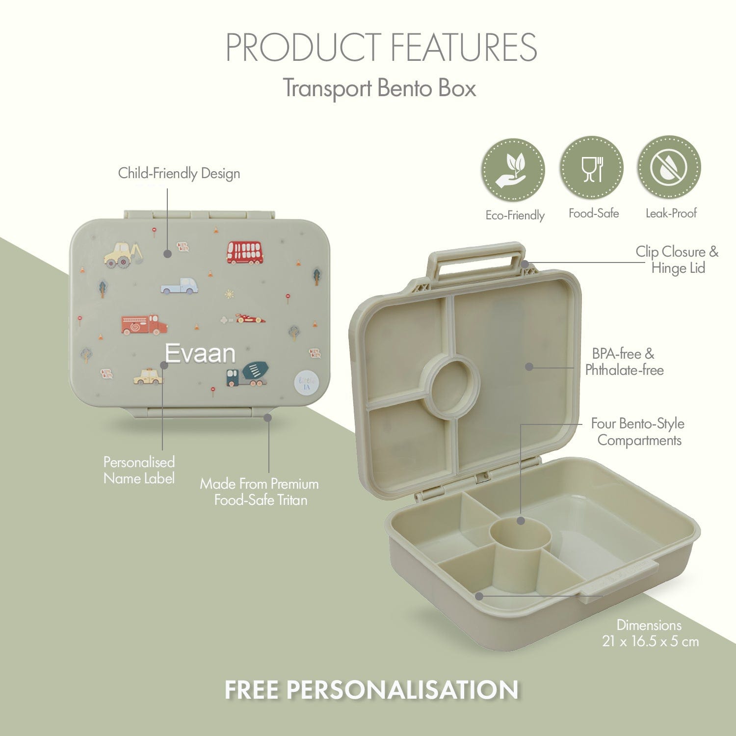 Transport Bento Box - 4 Compartments