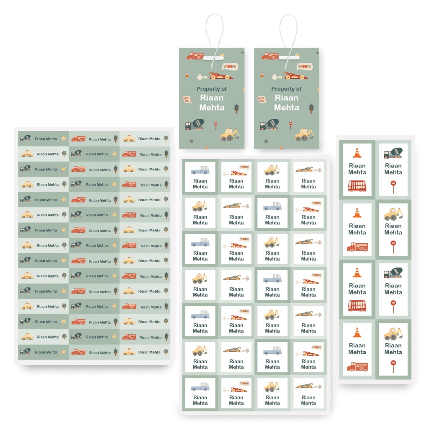 Name Labels & School Tag Set