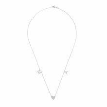 Load image into Gallery viewer, Two Gold Initials with Heart Necklace
