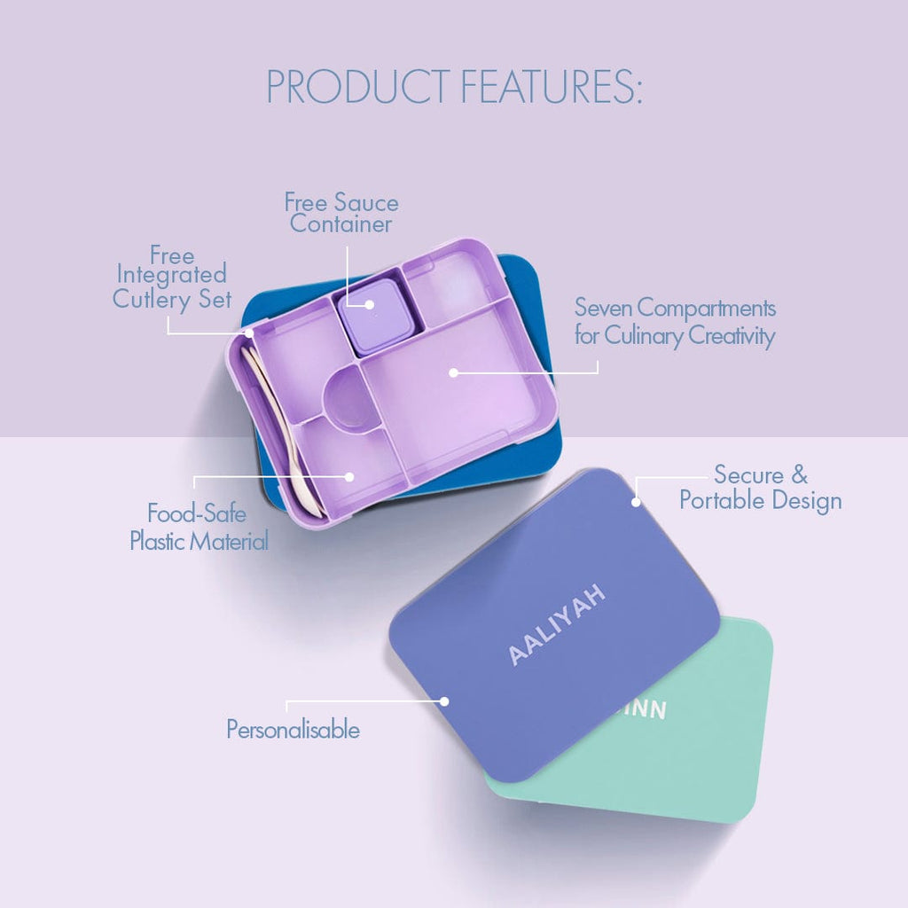 7-Compartment Lunchbox with Cutlery