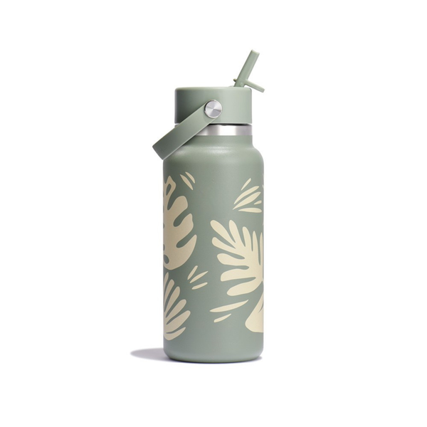 Wide Mouth Travel Bottle with Flex Straw Cap