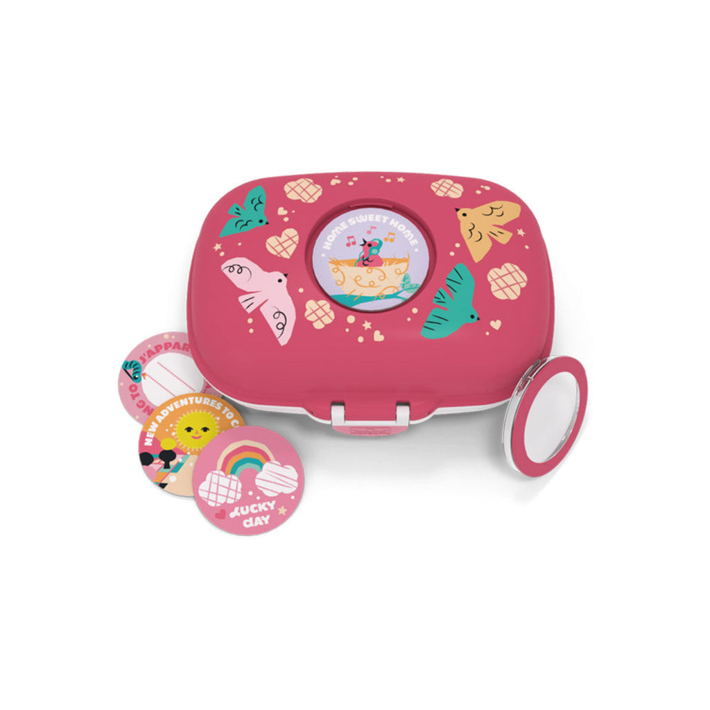 MB Gram Kids Snack Box - Pink Birds