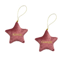 Load image into Gallery viewer, Personalised Velvet Ornament Set
