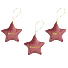 Load image into Gallery viewer, Personalised Velvet Ornament Set
