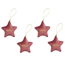 Load image into Gallery viewer, Personalised Velvet Ornament Set
