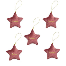Load image into Gallery viewer, Personalised Velvet Ornament Set
