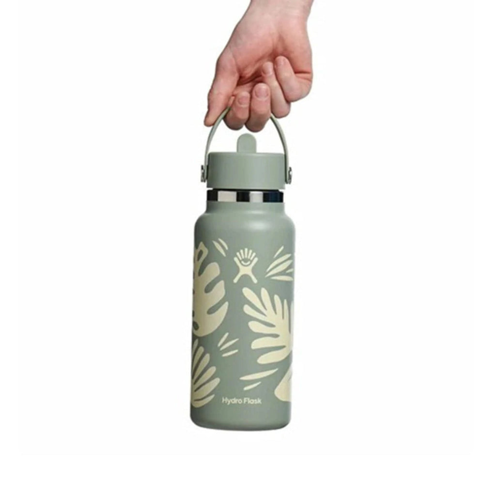 Wide Mouth Travel Bottle with Flex Straw Cap