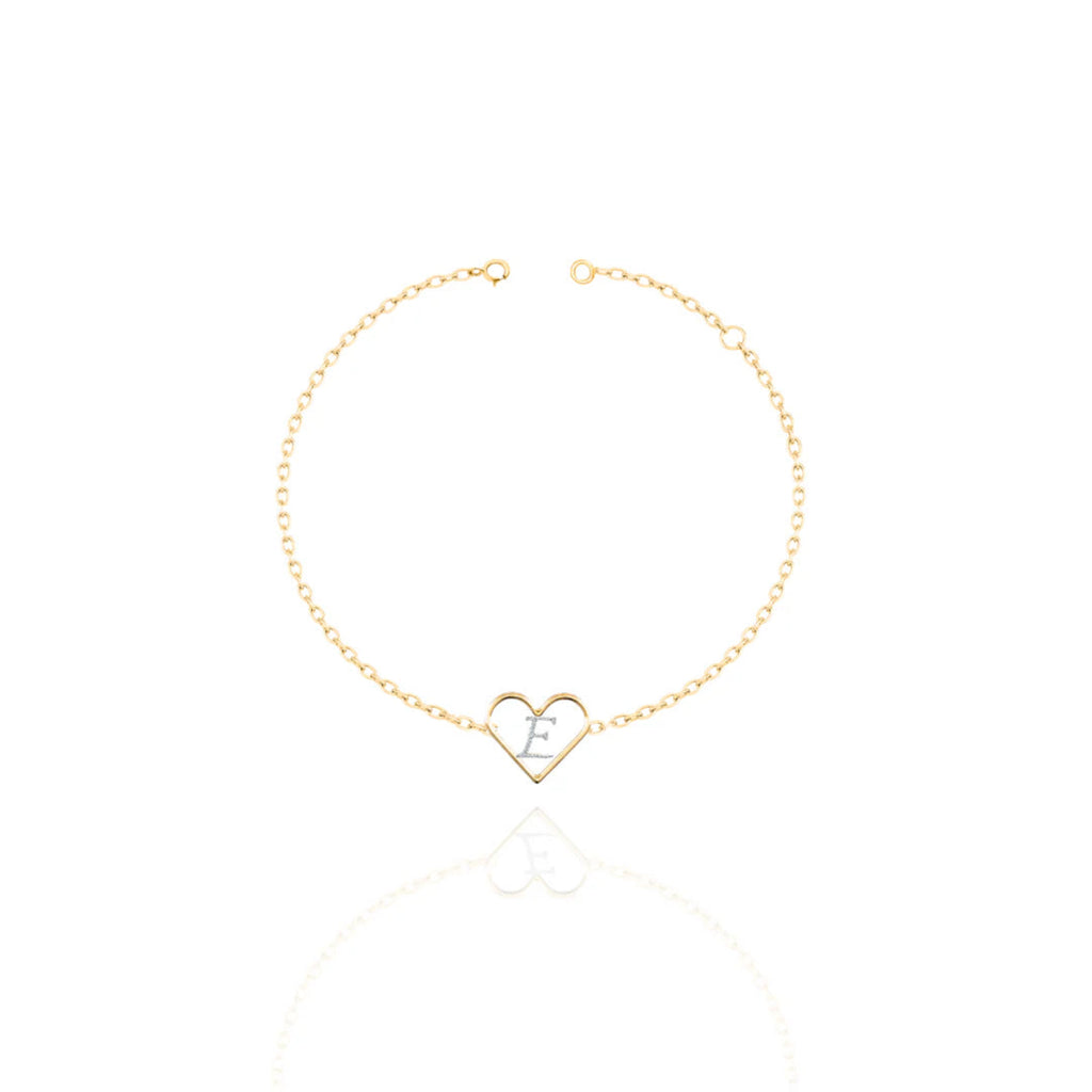 Diamond Initial Keepsake Bracelet