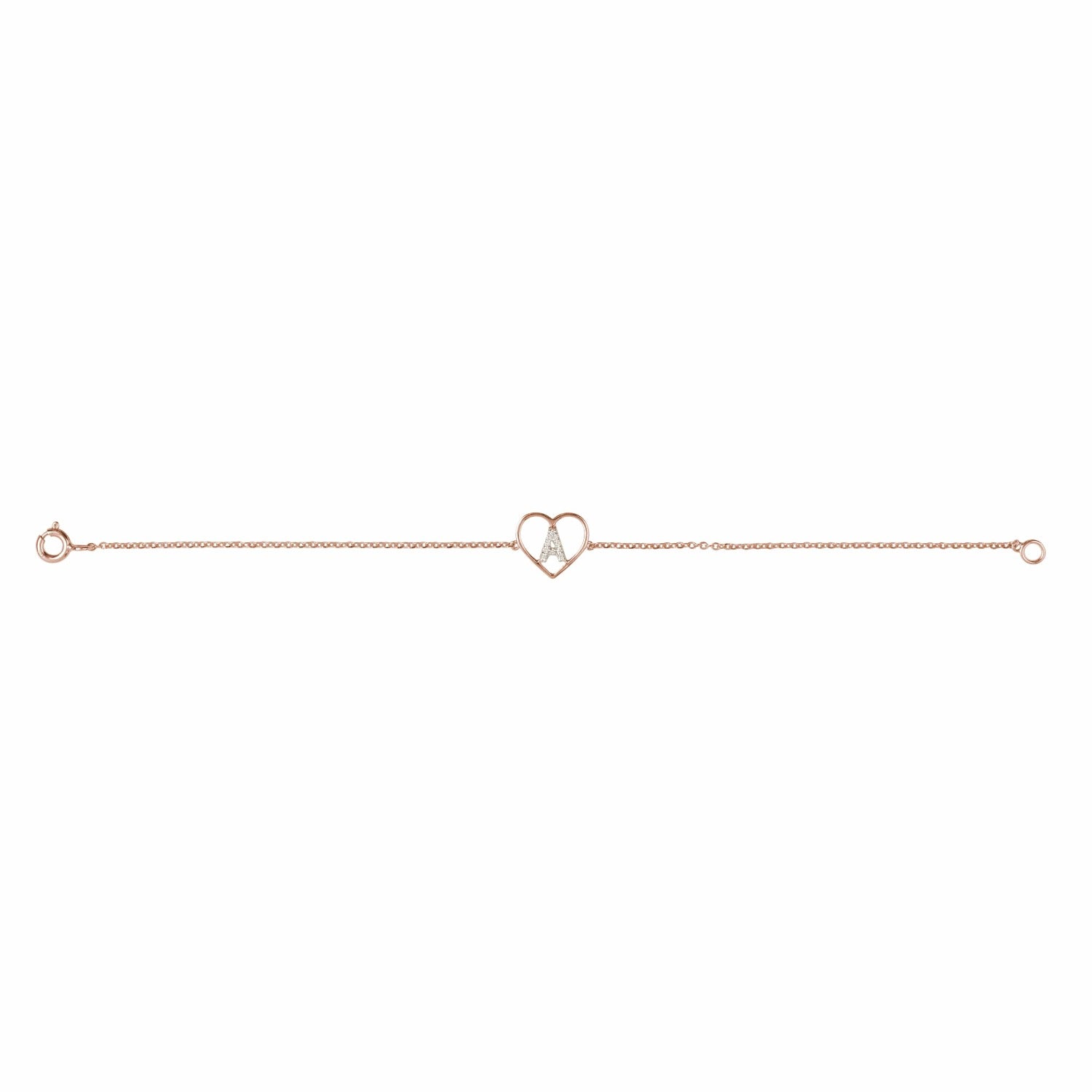 Diamond Initial Keepsake Bracelet