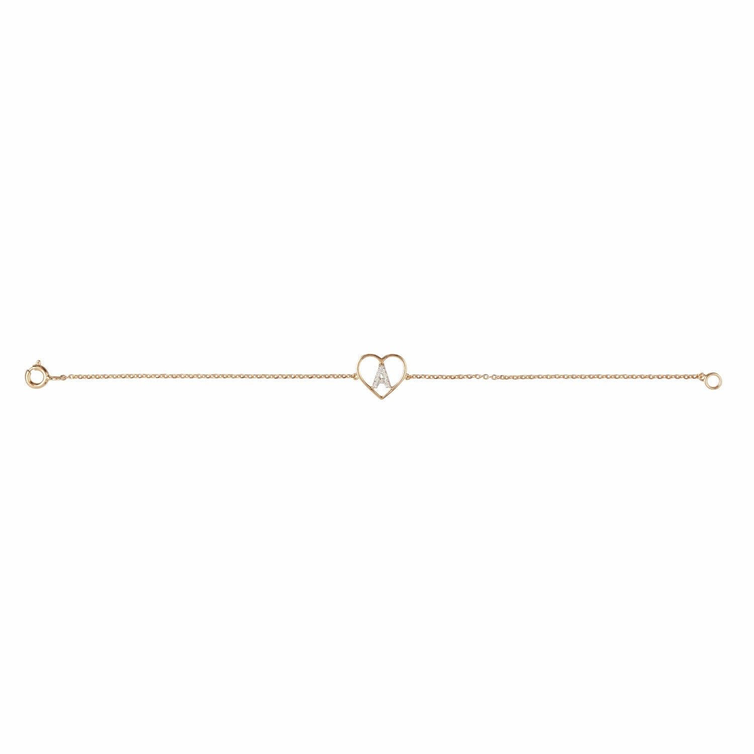 Diamond Initial Keepsake Bracelet