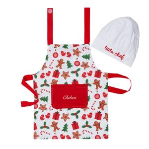 Kids Christmas Apron with Hat