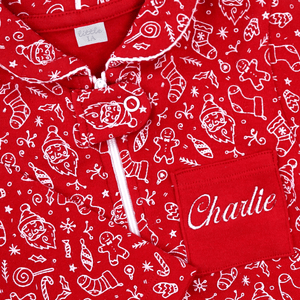 Personalised Christmas Baby Sleepsuit