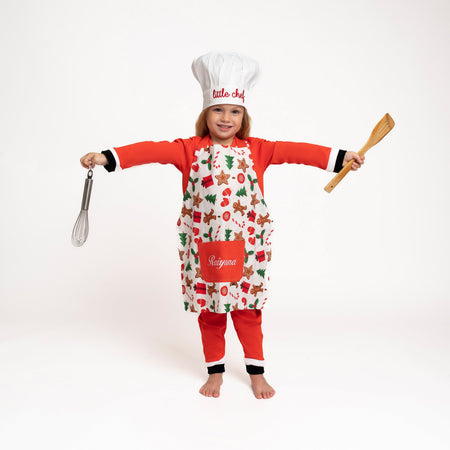 Kids Christmas Apron with Hat