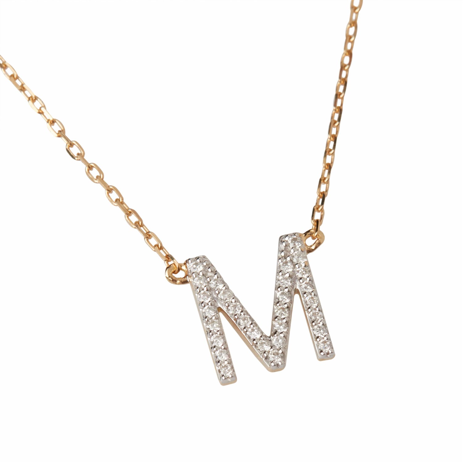 Single Initial Diamond Necklace