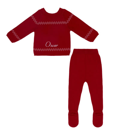 Snowman Baby Knit Set